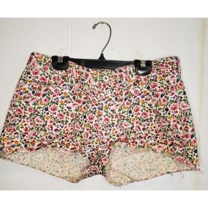 Madewell Floral Print Cutoff Shorts Size 27